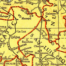 Vintage Map of Mexico 1943