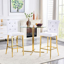 Bar Chairs With Crystal Clasp Design (Set of 2)