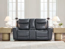 Bexhurst - Power Reclining Loveseat With Console / Adjustable Headrest