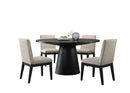 Jasper - Wide Contemporary Round Dining Table Set by HouseOfZazla