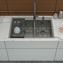 Double Bowl Drop-In Sink With 2 - 9" Deep Basins - Gunmetal Black by HouseOfZazla