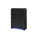 Beverly - Chest, LED Lighting - White / Black by Unique Piece Furniture