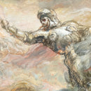 The Phantom Horseman Antique Painting Wallpaper. Peel and Stick Wallpaper.