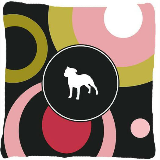 Staffie Decorative   Canvas Fabric Pillow