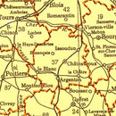 Vintage Map of France 1943