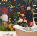 Chinoiserie Flowers Wallpaper. Asian Wall Art Mural