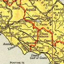 Vintage Map of Italy 1943