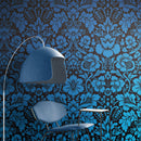 Damask Wallpaper Blue Color on Dark Background Pattern Wallpaper Peel and Stick Wall Mural Home Decor