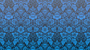 Damask Wallpaper Blue Color on Dark Background Pattern Wallpaper Peel and Stick Wall Mural Home Decor