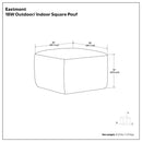 Eastmont - Outdoor / Indoor Pouf - Cream by HouseOfZazla