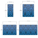 Damask Wallpaper Blue Color on Dark Background Pattern Wallpaper Peel and Stick Wall Mural Home Decor