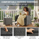 Adjustable Outdoor Lounge Chair, Plush Cushions & Extendable Footrest - Gray by HouseOfZazla