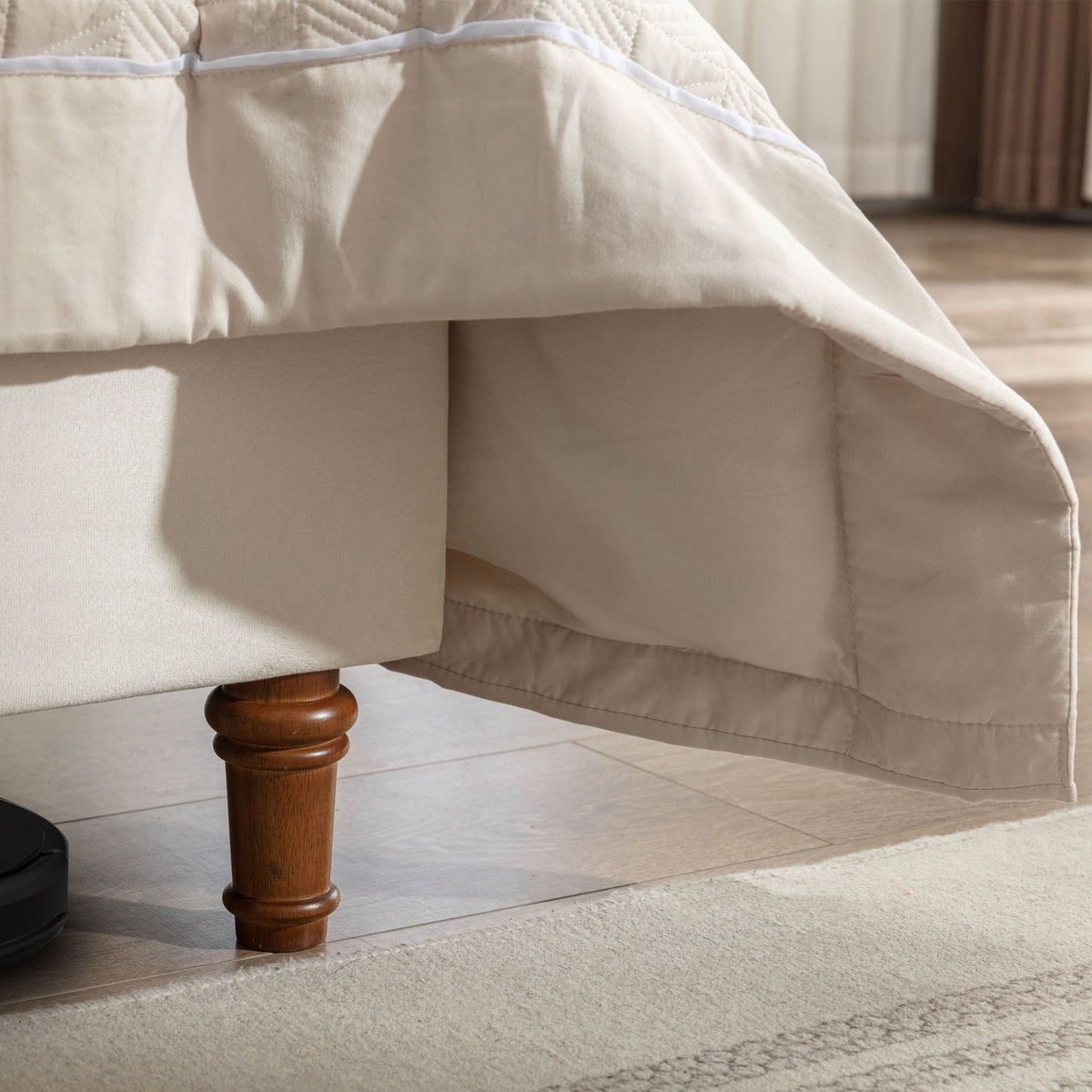 Peyton - Upholstered Bed With 54" High Headboard, Traditional Hand Buttoned Tufting, photo 19 of 40