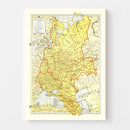Vintage Map of Soviet Union 1943
