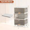 3/4/5/6-Cube Stackable Storage Bins with Detachable Wheels by LJGDeals