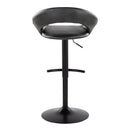 Posh - Contemporary Adjustable Barstool With Swivel & Rounded T Footrest (Set of 2) by HouseOfZazla