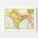 Vintage Map of India 1943