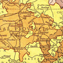 Vintage Map of India 1943