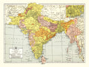 Vintage Map of India 1943