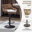 Modern Swivel Bar Stools Adjustable Counter Chairs With Footrest (Set of 2) by HouseOfZazla
