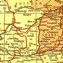 Vintage Map of China 1943