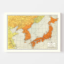 Vintage Map of Japan 1943