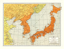 Vintage Map of Japan 1943