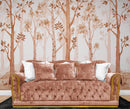 Sepia Tone Nursery Woodland Forest Wallpaper. Watercolor Birch Tree Forest Wall Mural.