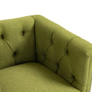 Accent Chair Living Room Chairs Single Sofa Chair,Arm Chairs with Linen Fabric, Mid Century Accent Arm Chairs Comfy Reading Lounge Club Armchair for Bedroom Office Study