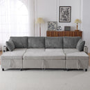 Sectional Sofa Bed With Pull Out Sleeper, USB Ports, Cup Holders by HouseOfZazla