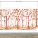 Sepia Tone Nursery Woodland Forest Wallpaper. Watercolor Birch Tree Forest Wall Mural.