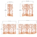 Sepia Tone Nursery Woodland Forest Wallpaper. Watercolor Birch Tree Forest Wall Mural.