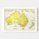 Vintage Map of Australia 1943