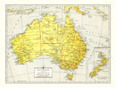 Vintage Map of Australia 1943