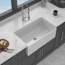Apron-Front Reversible Single Bowl Kitchen Sink With Accessories - White by HouseOfZazla