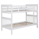 Chapman Wood Twin Over Twin Bunk Bed White
