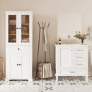 Bathroom Vanity & Tall Storage Cabinet Set With Doors, Adjustable Shelves, Soft Close Hinges, Sink by HouseOfZazla