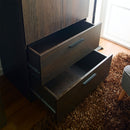 Brook - 2 Door Closet With 2 Drawers And Hanging Bars - Dark Brown