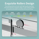 Frameless Sliding Shower Door With Soft- Close, 3 / 8" Tempered Glass by HouseOfZazla