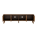 TV Stand With Soft Closing Hinges And Cable Management - Walnut by HouseOfZazla
