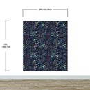 Pastel Color Tropical Leaves In a Dark Jungle Background Wallpaper