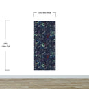 Pastel Color Tropical Leaves In a Dark Jungle Background Wallpaper