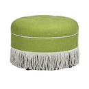 Yolanda - Round Upholstered Accent Ottoman by HouseOfZazla