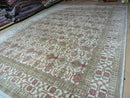 8' 5" X 12' Handmade India Agra Floral Oriental Wool Rug Tea Washed Carpet Nice