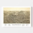Vintage Map of Ballston Spa, New York 1890