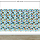 Underwater Fish Wallpaper. Colorful Tropical Fish Pattern Peel and Stick Wall Mural.