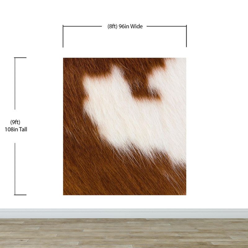 Country-Style Cowhide Wallpaper for Rustic Home Decor.