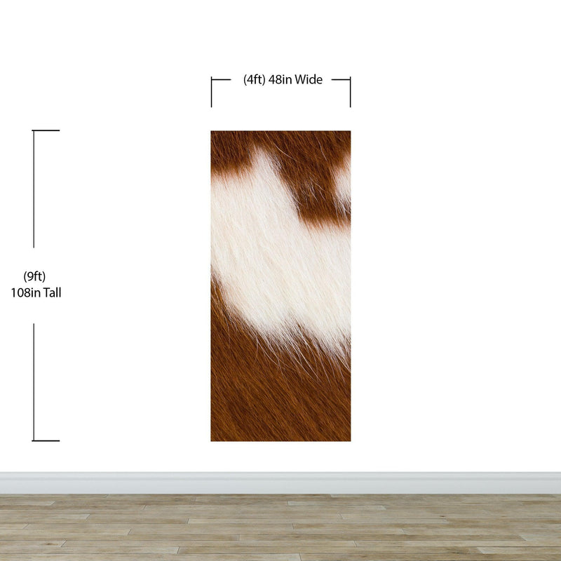 Country-Style Cowhide Wallpaper for Rustic Home Decor.