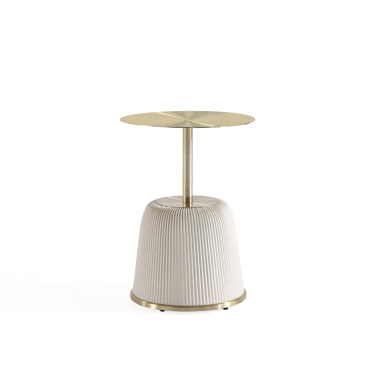 Anderson - Upholstered End Table With Round Top