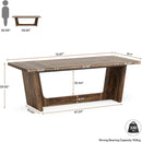 Executive Desk For Home Office, Computer Table With Pedestal, Large Writing Workstation - Brown by HouseOfZazla